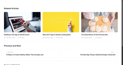 Canvas Blog Related Posts block layout preview